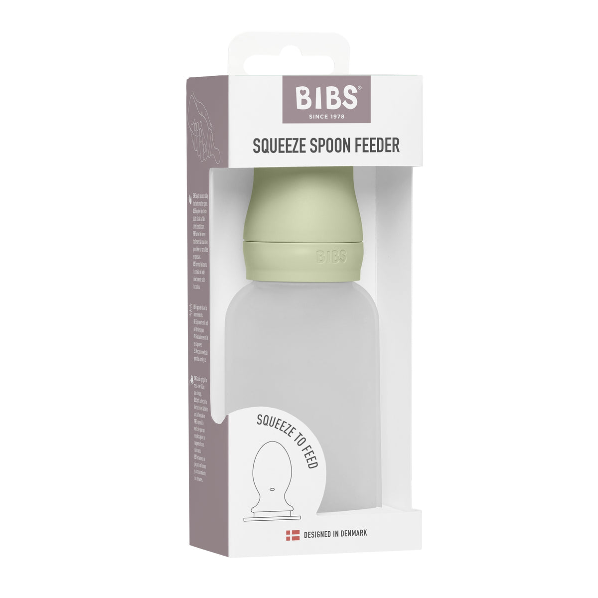 BIBS Knijpfles met Lepel – Sage-