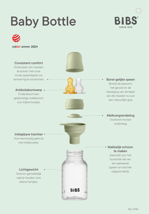 BIBS Babyfles - Sage-