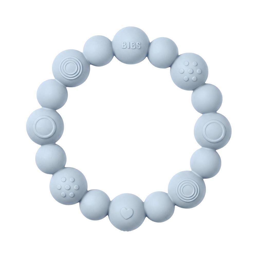 BIBS Bijtring Beaded - Baby Blue-