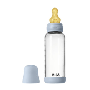 BIBS Glazen Fles - Baby Blue-