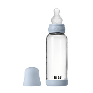 BIBS Glazen Fles - Baby Blue-