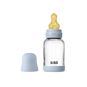 BIBS Glazen Fles - Baby Blue-
