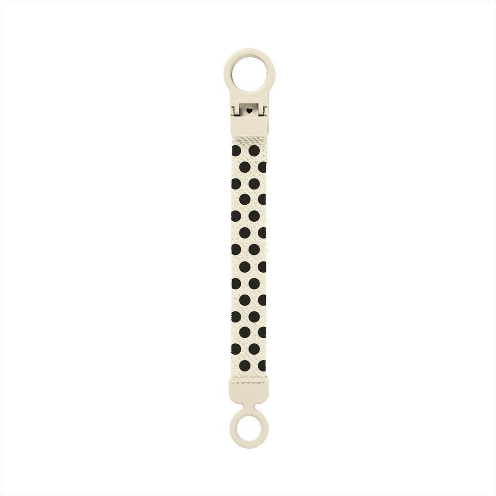 BIBS Speenkoord Loop Polka - Ivory/Black-