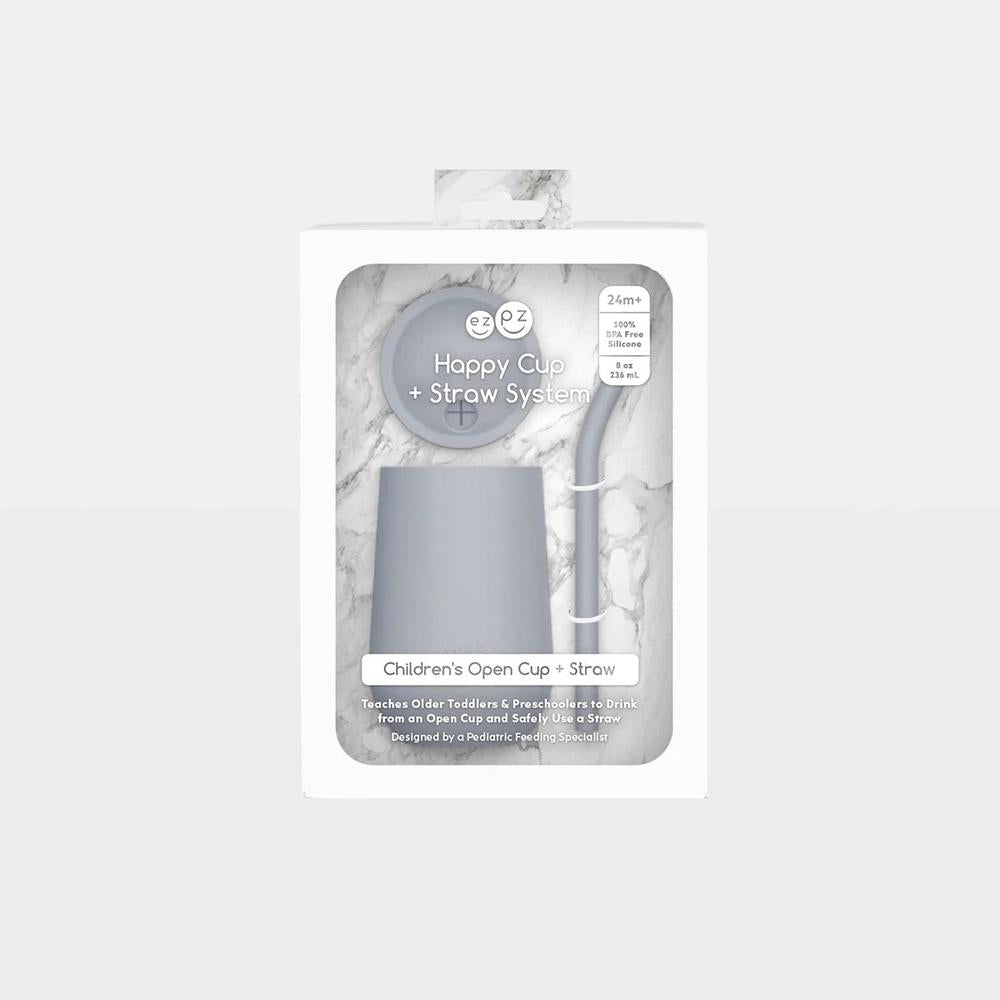 EZPZ Happy Cup + Straw Training System - Pewter-