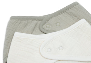 Jollein Bandana Slabbetje - Hydrofiel Olive Green/Oatmeal 2-pack-