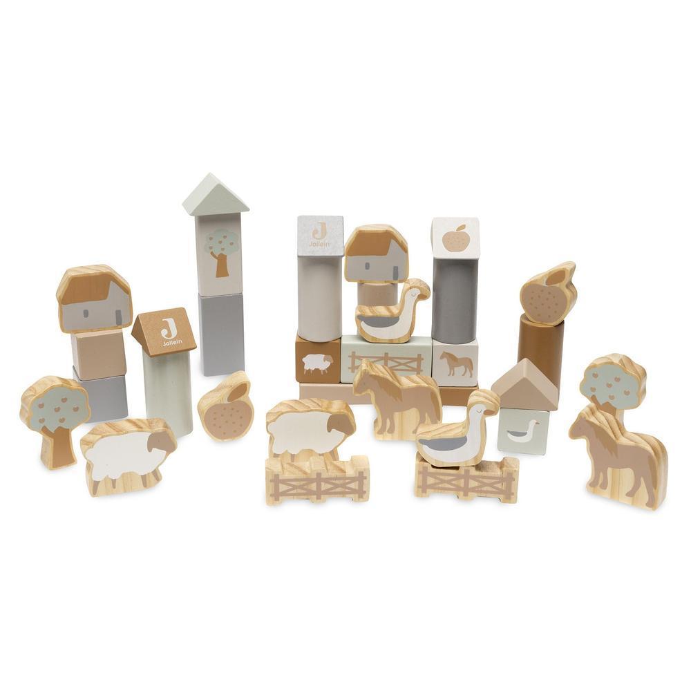 Jollein Houten Blokken Set - Farm-