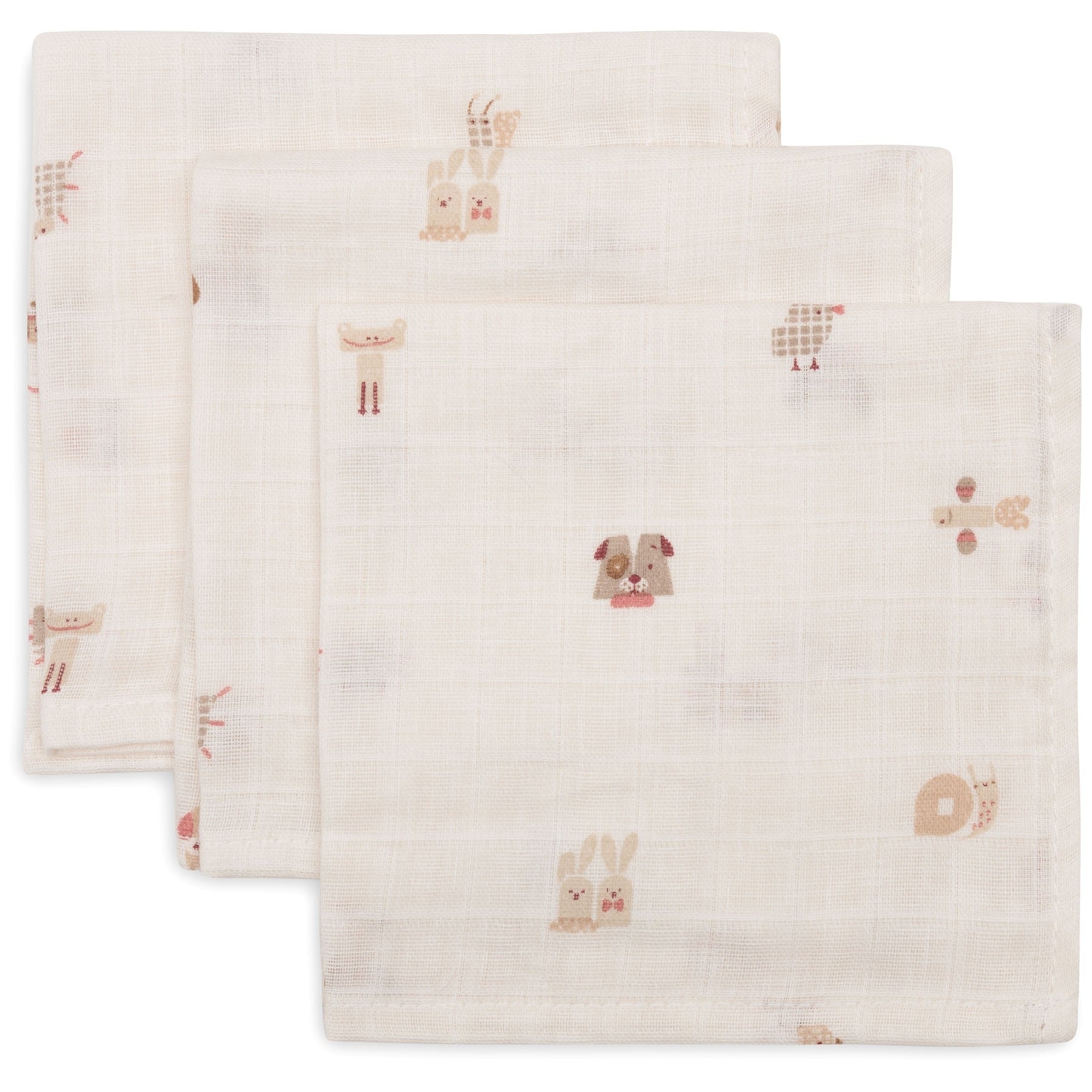 Jollein Monddoekje Hydrofiel - Animal 3-pack-