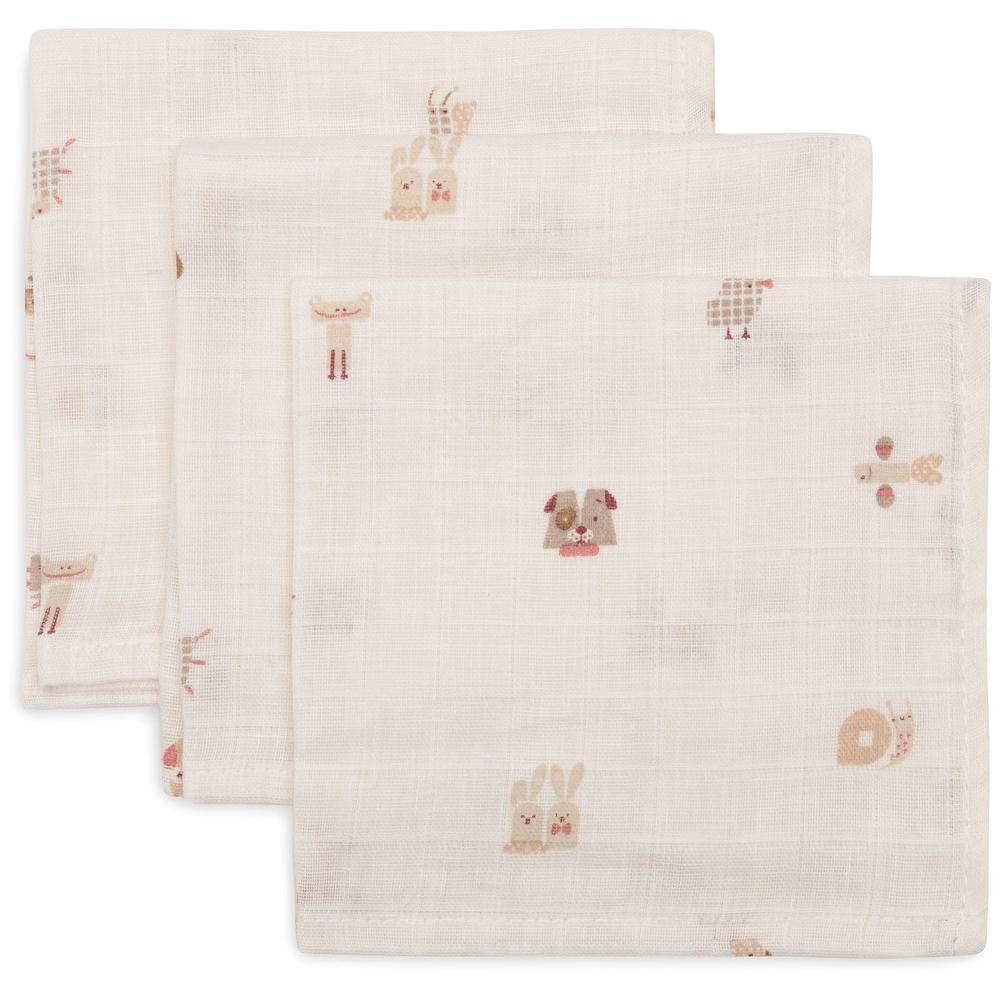 Jollein Monddoekje Hydrofiel - Animal 3-pack-