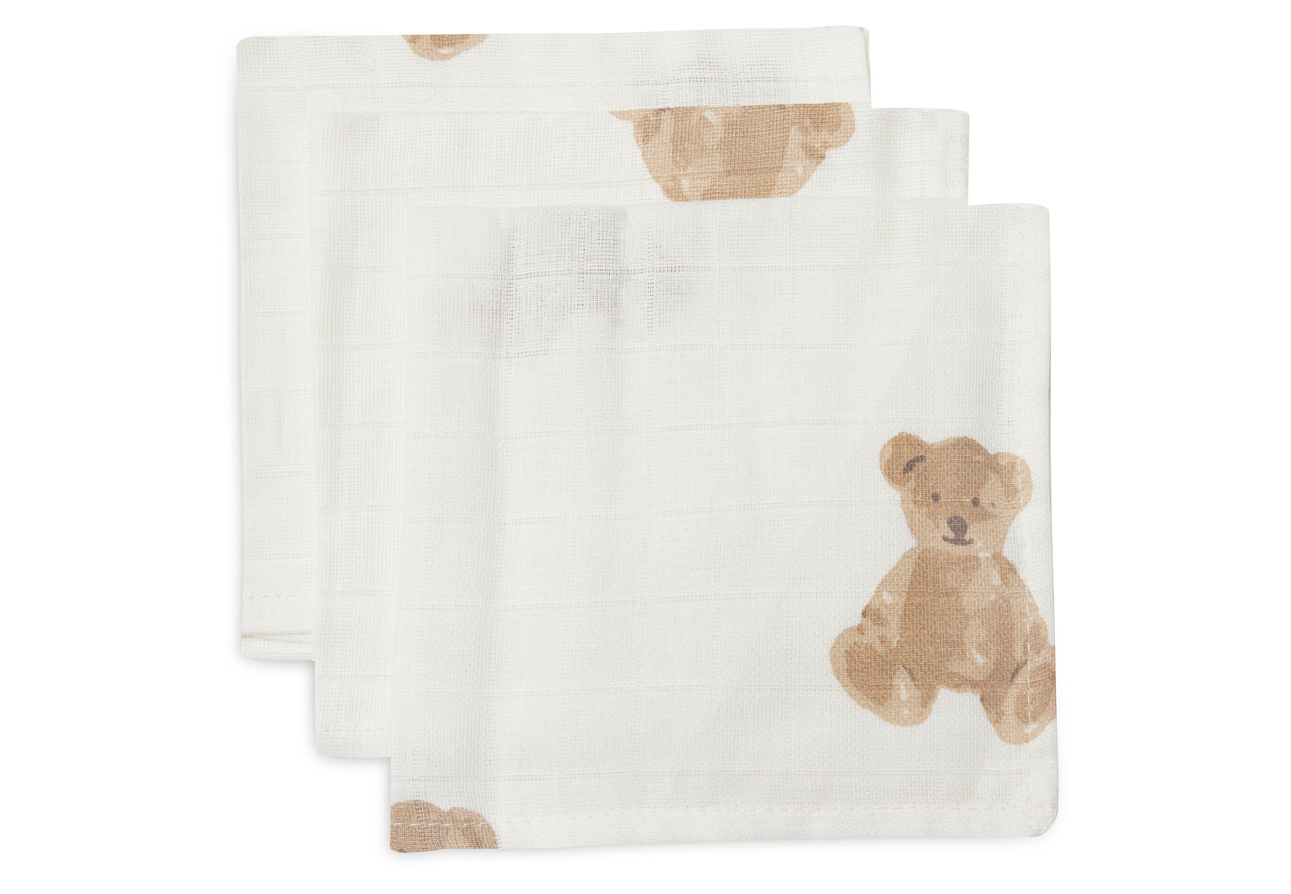 Jollein Monddoekje Hydrofiel - Teddy 3-pack-