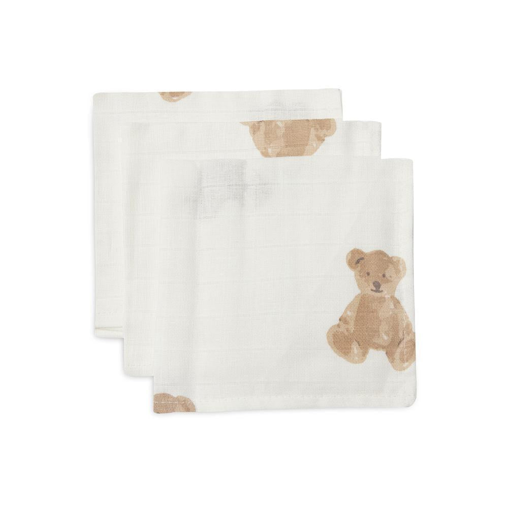 Jollein Monddoekje Hydrofiel - Teddy 3-pack-