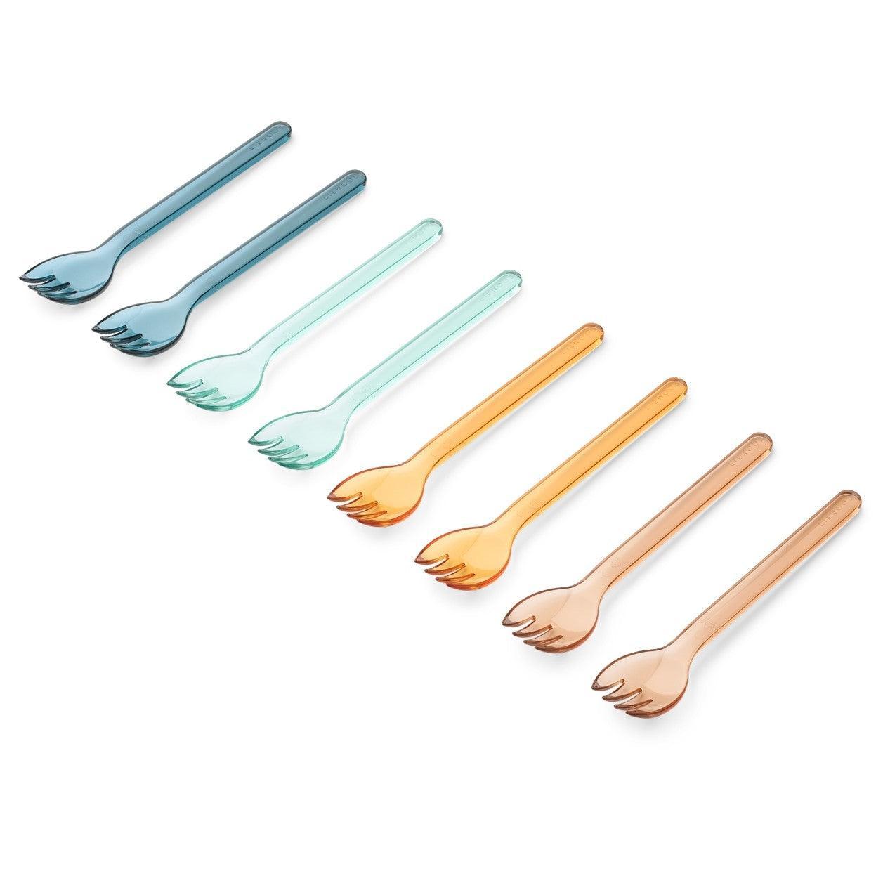 Liewood Alonso Tritan Fork - Indigo Mix 8-Pack-