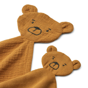 Liewood Alya Speendoekjes - Bear Golden Caramel 2-pack-