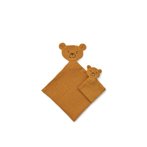 Liewood Alya Speendoekjes - Bear Golden Caramel 2-pack-
