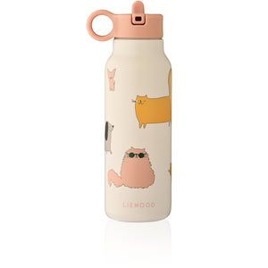 Liewood Falk Water Bottle - Cats And Dogs (350ml)-