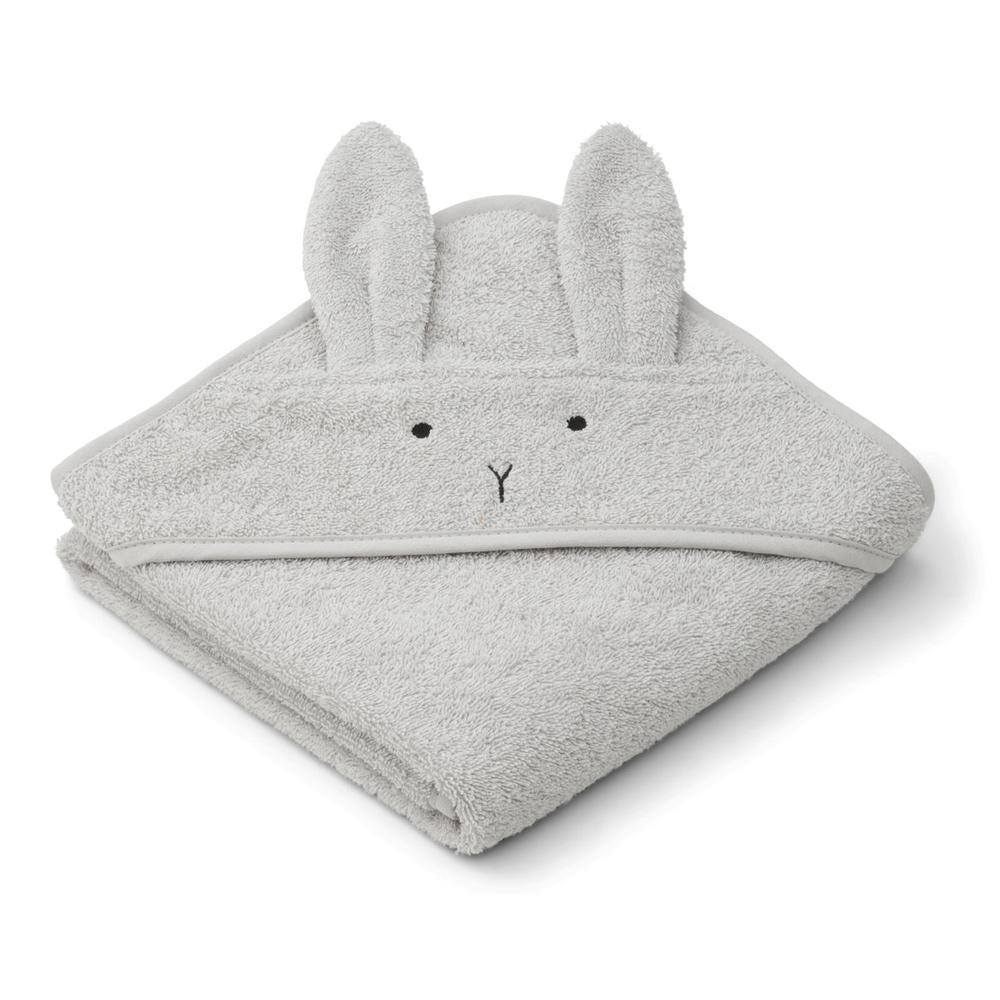 Liewood Hooded Towel - Rabbit Dumbo Grey-