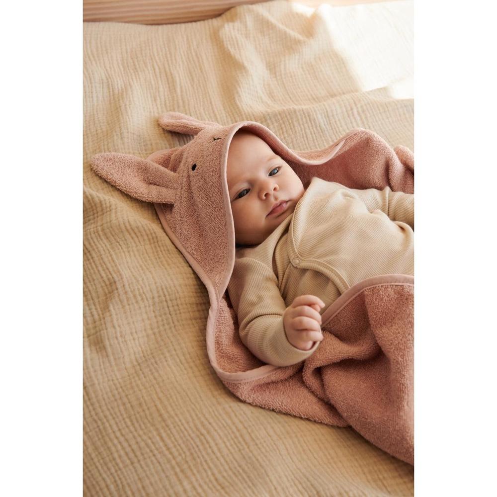 Liewood Hooded Towel - Rabbit Rose-