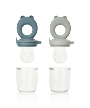 Liewood Miranda Food Feeder - Whale/Dove Blue 2-Pack-