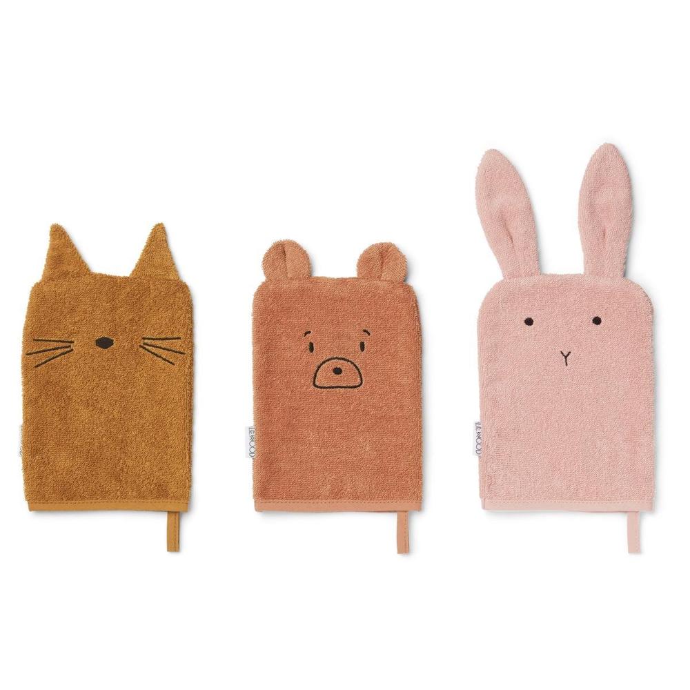 Liewood Washandjes 3-Pack - Tuscany Rose-