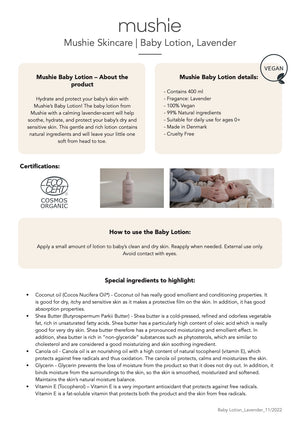 Mushie Baby Lotion - Lavender-