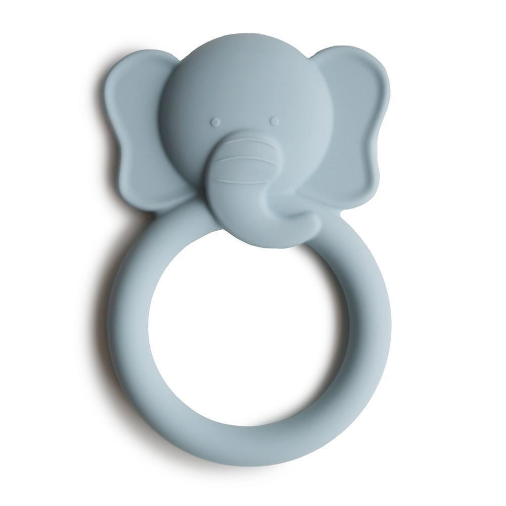 Mushie Bijtring Elephant - Cloud-