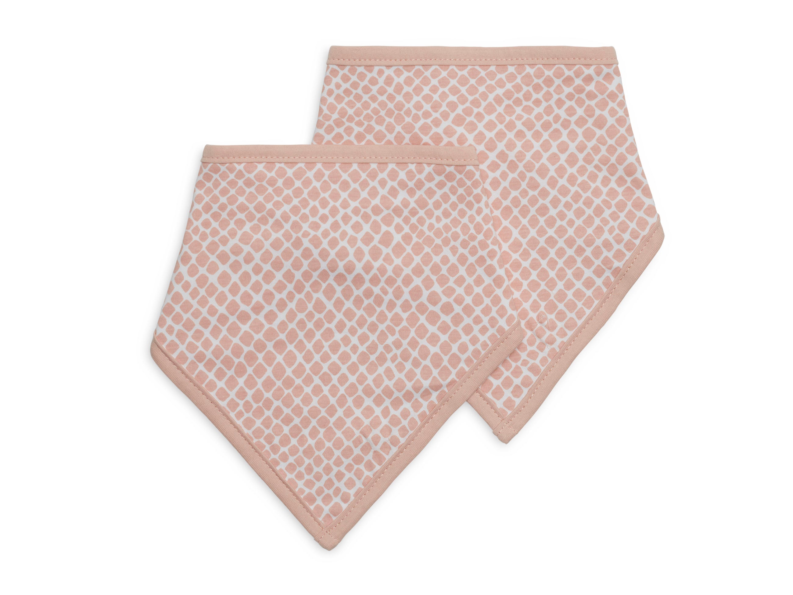 Jollein Bandana Slabbetje - Snake Pale Pink 2-pack