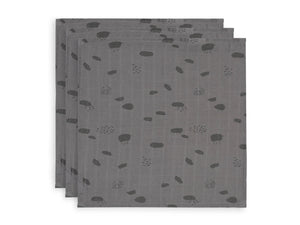 Jollein Hydrofiel Monddoekje - Spot Storm Grey 3-pack