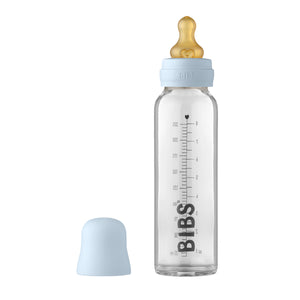 BIBS Glazen Fles - Baby Blue