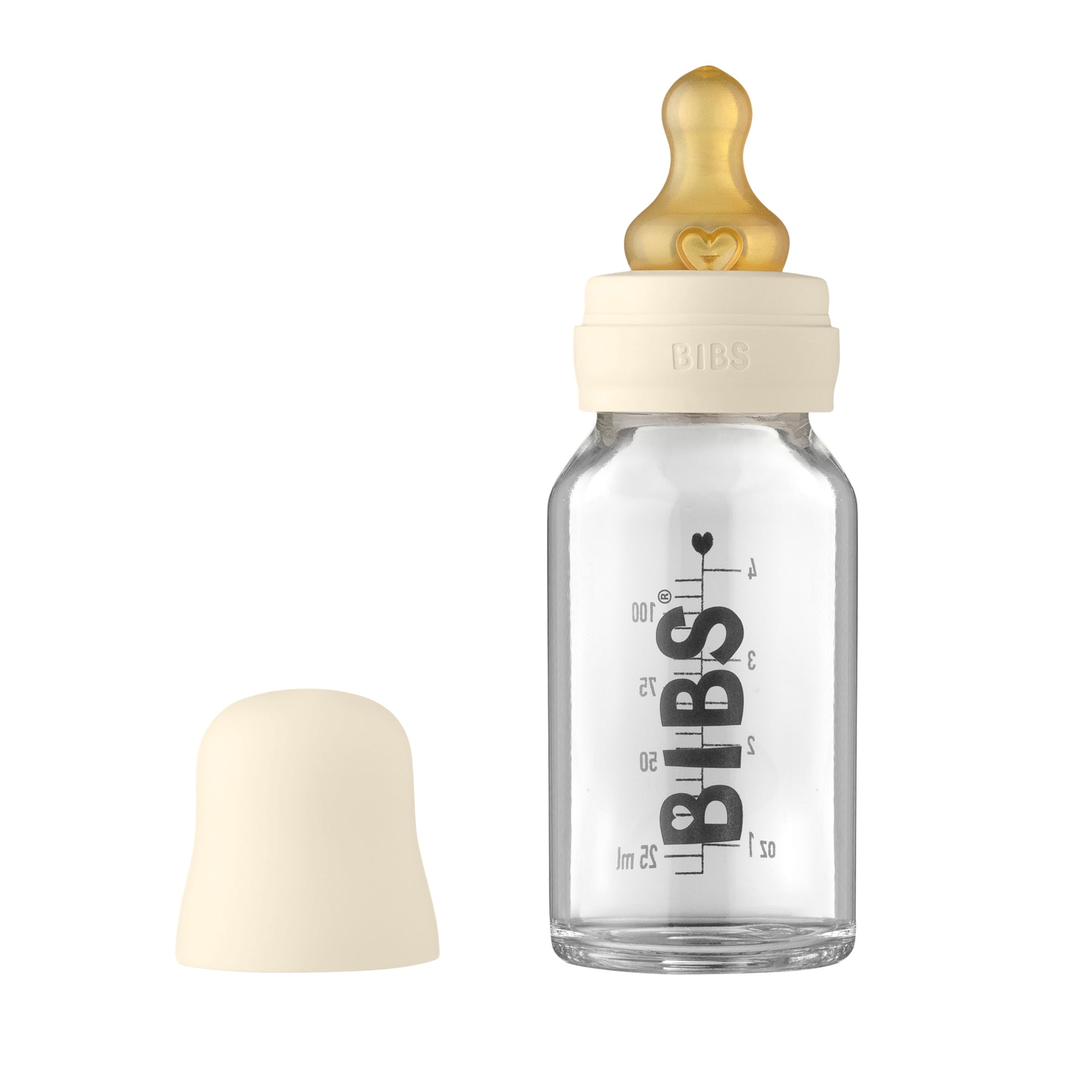 BIBS Glazen Fles - Ivory