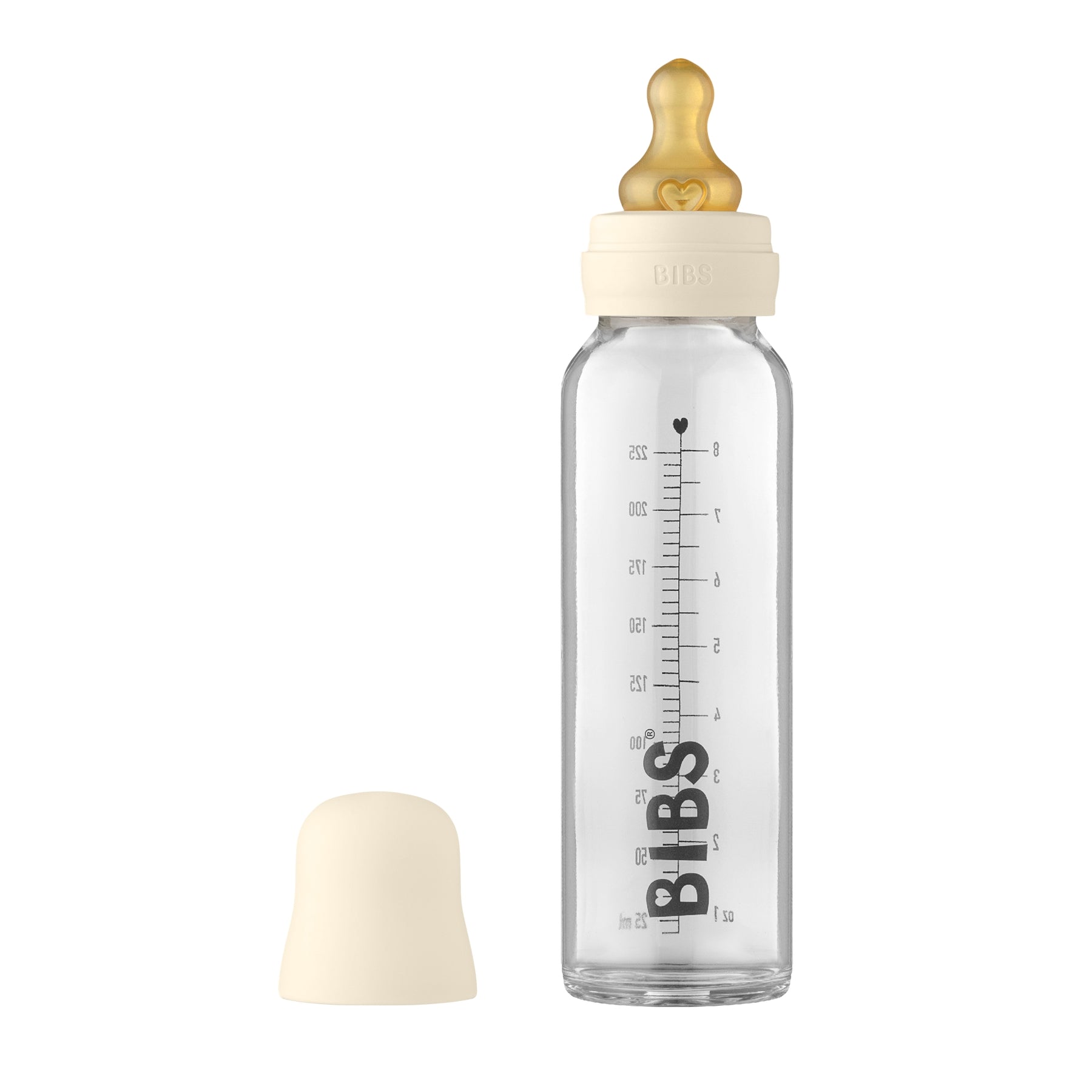 BIBS Glazen Fles - Ivory