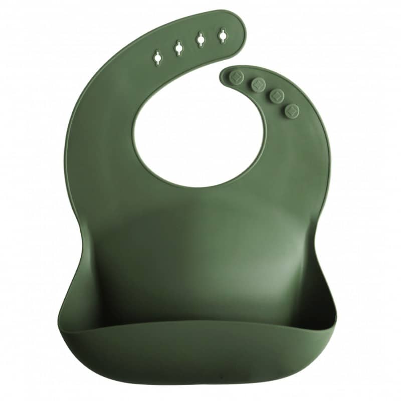 Mushie Siliconen Slabbetje - Forest Green