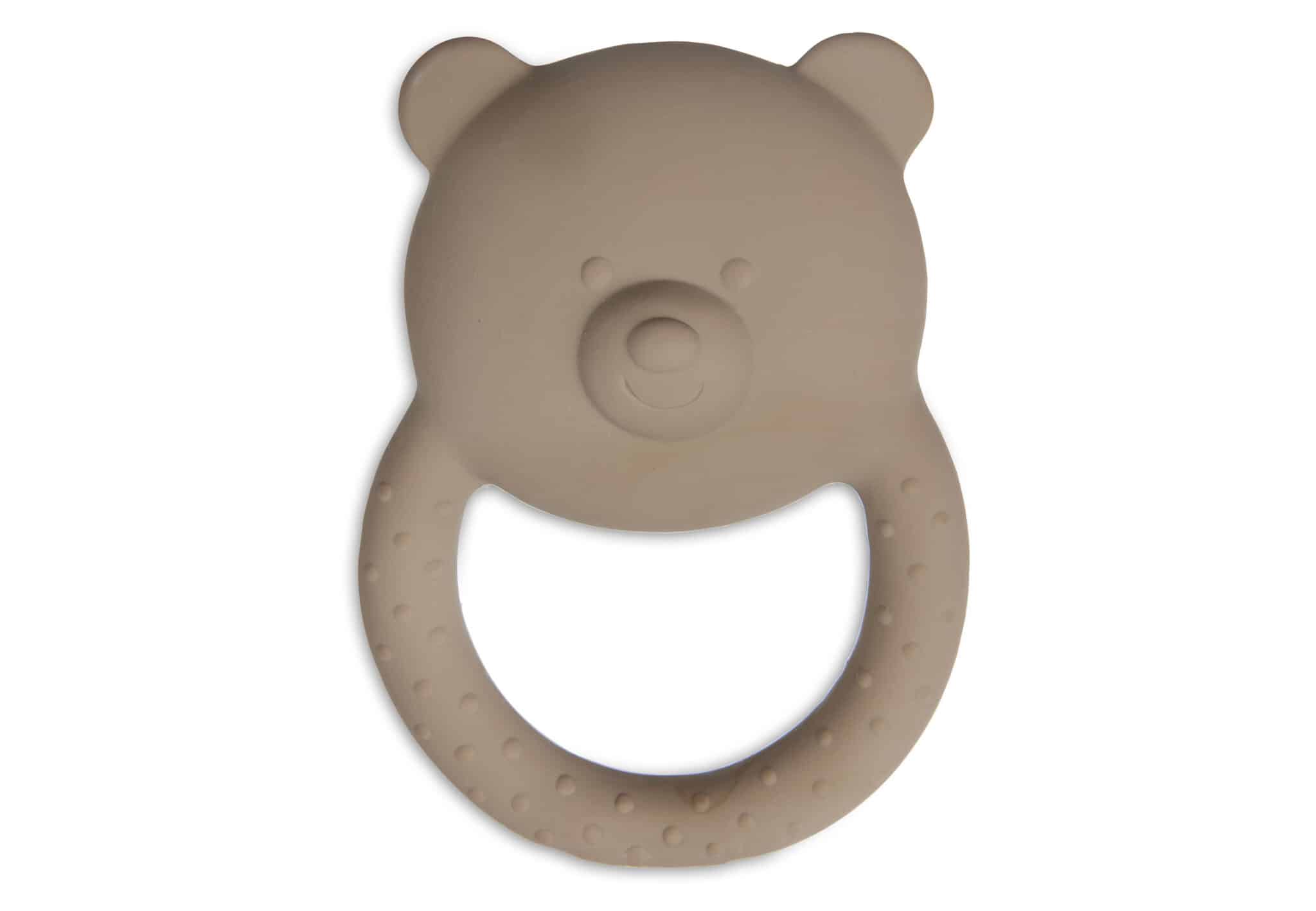 Jollein Bijtring Rubber Teddy Bear - Biscuit