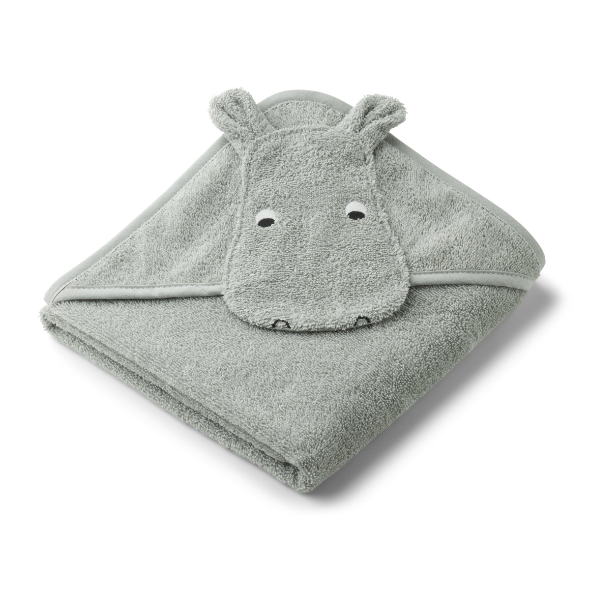 Liewood Hooded Towel - Hippo Dove Blue