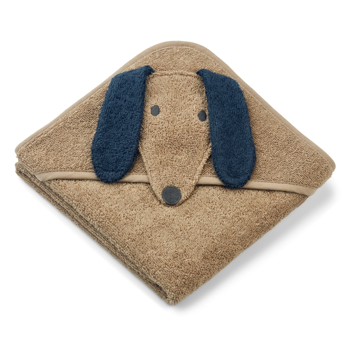 Liewood Hooded Towel - Dog Oat Mix