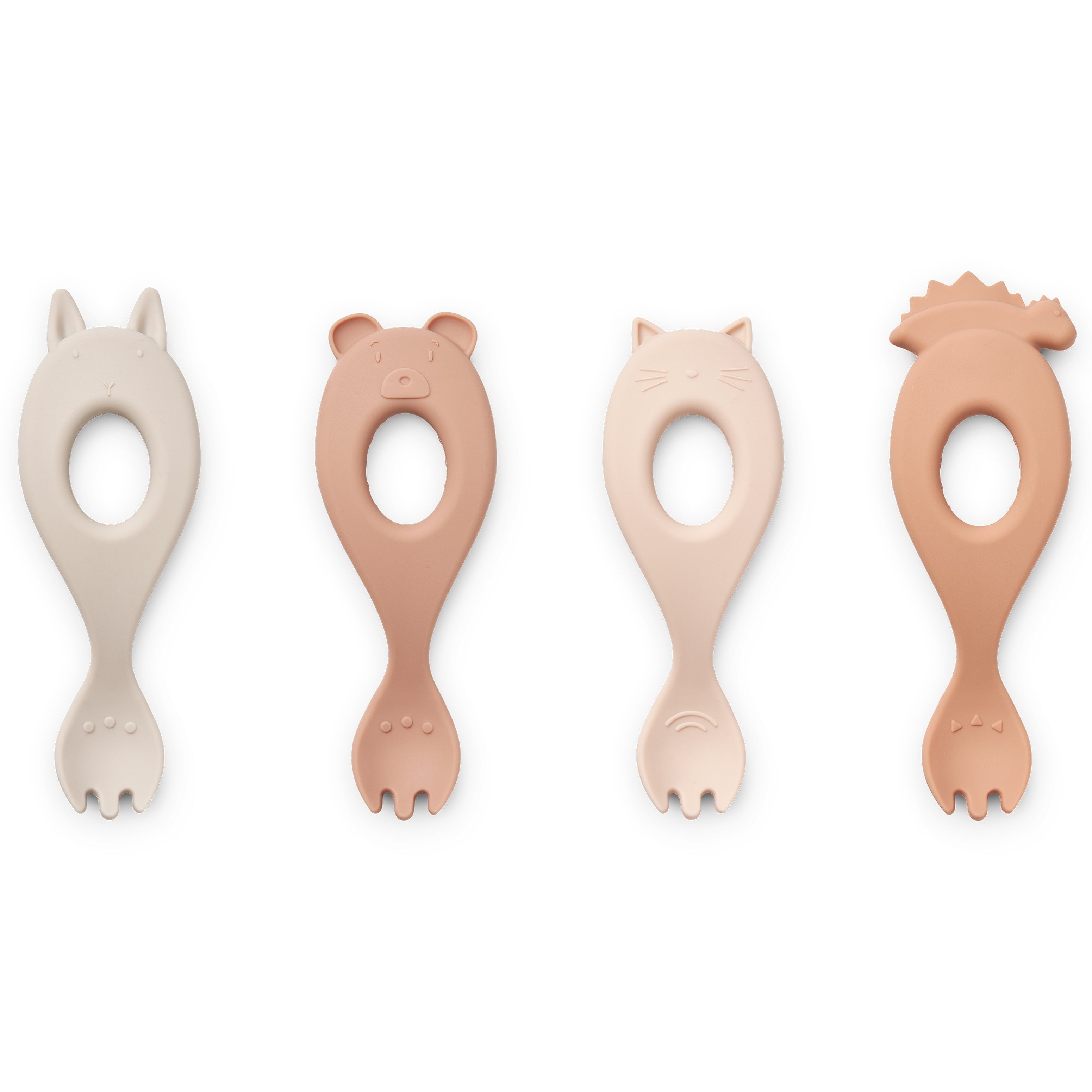 Liewood Liva Silicone Fork - Rose Mix 4-Pack