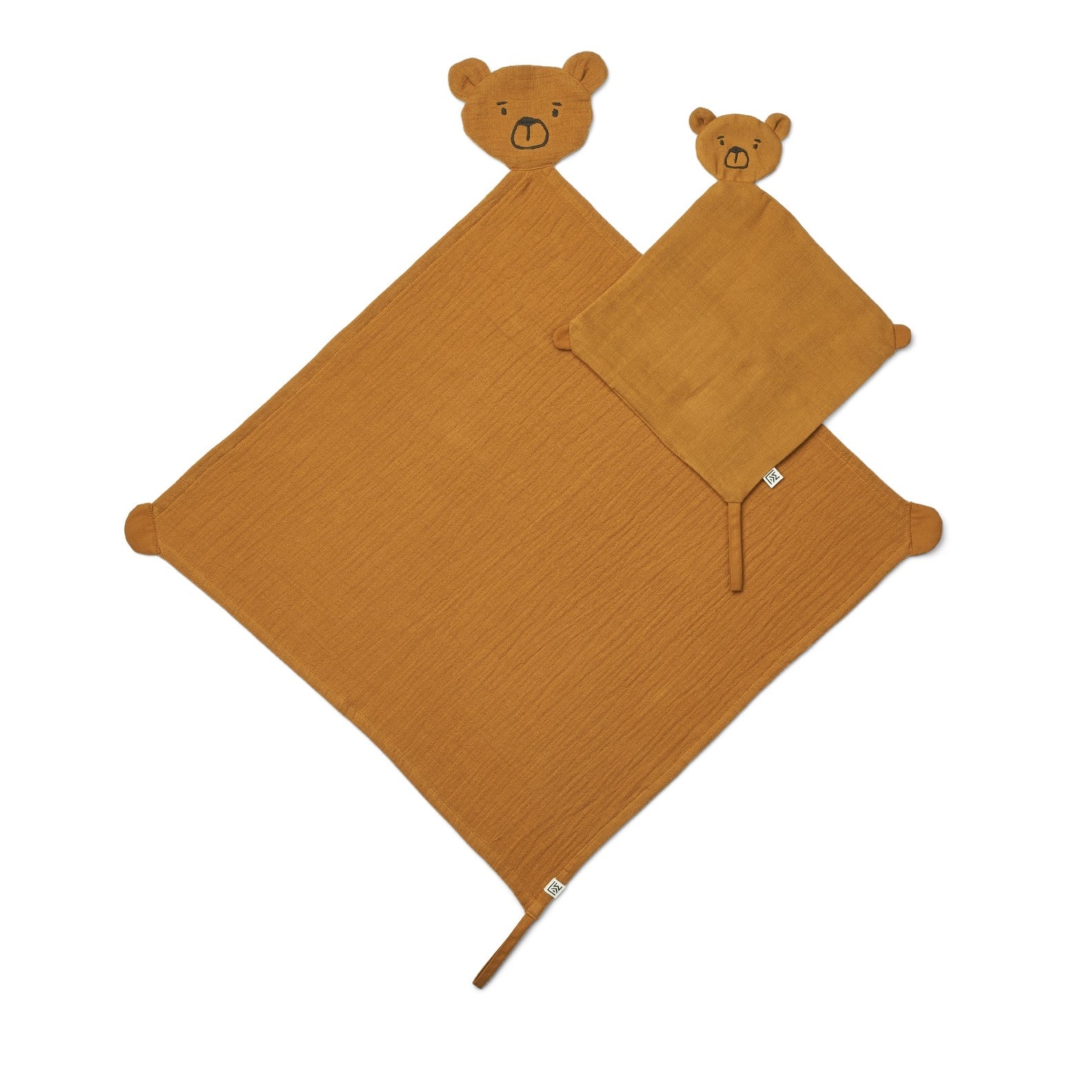 Liewood Alya Speendoekjes - Bear Golden Caramel 2-pack