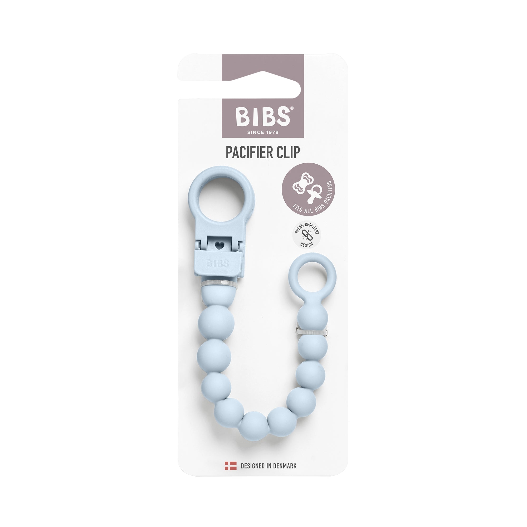 BIBS Speenkoord Beaded - Baby Blue