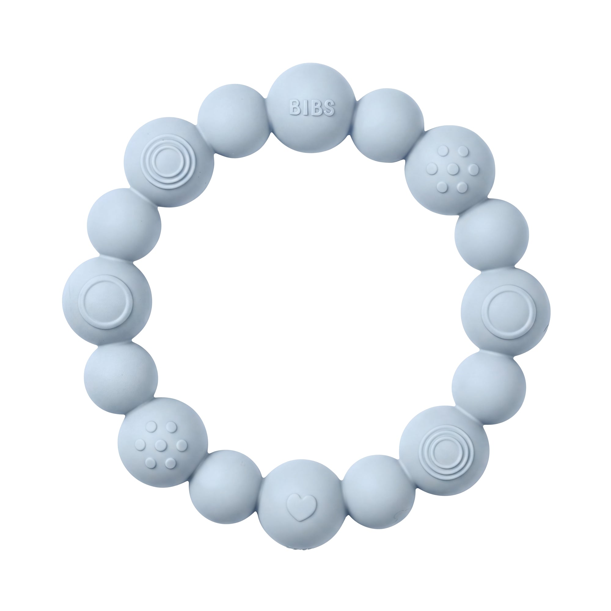BIBS Bijtring Beaded - Baby Blue