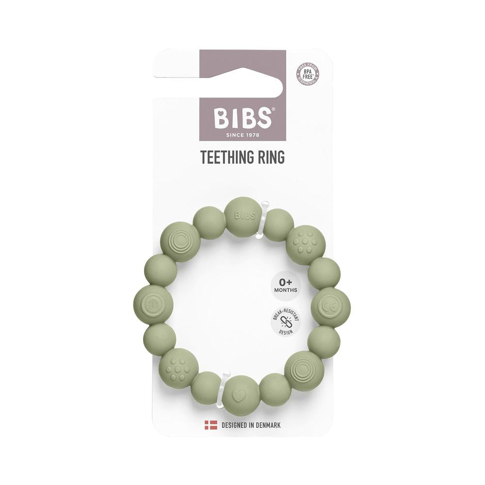 BIBS Bijtring Beaded - Sage-