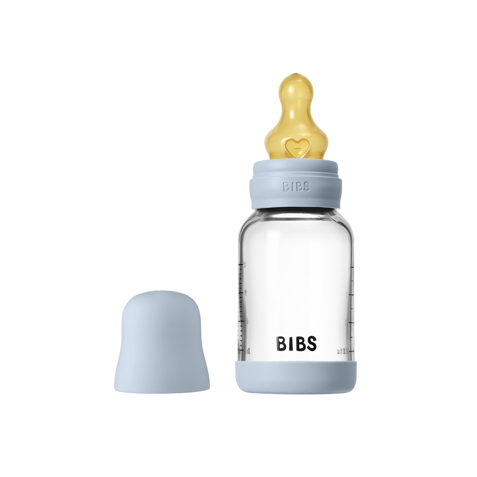 BIBS Glazen Fles - Baby Blue-