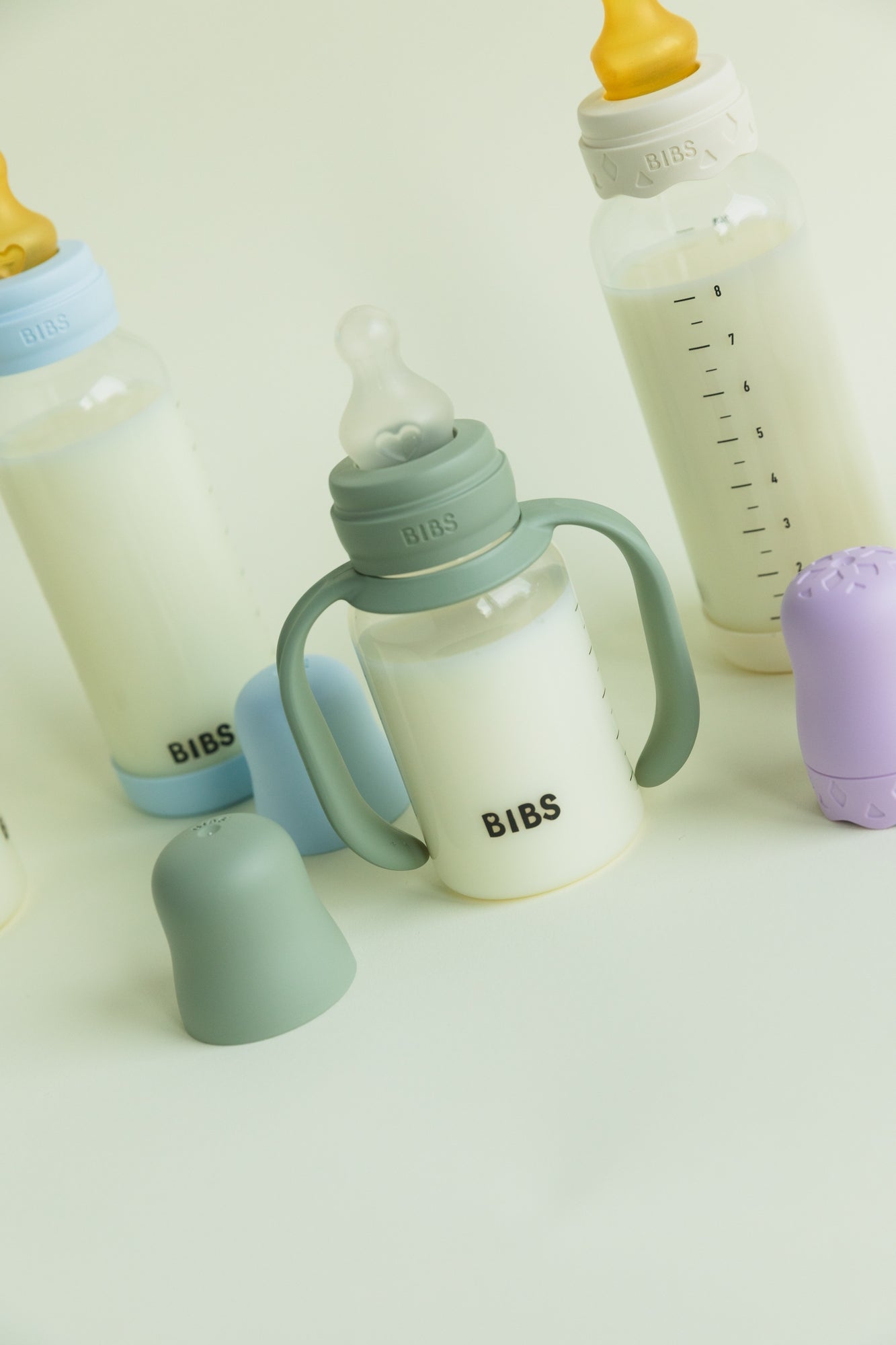 BIBS Glazen Fles - Ivory-