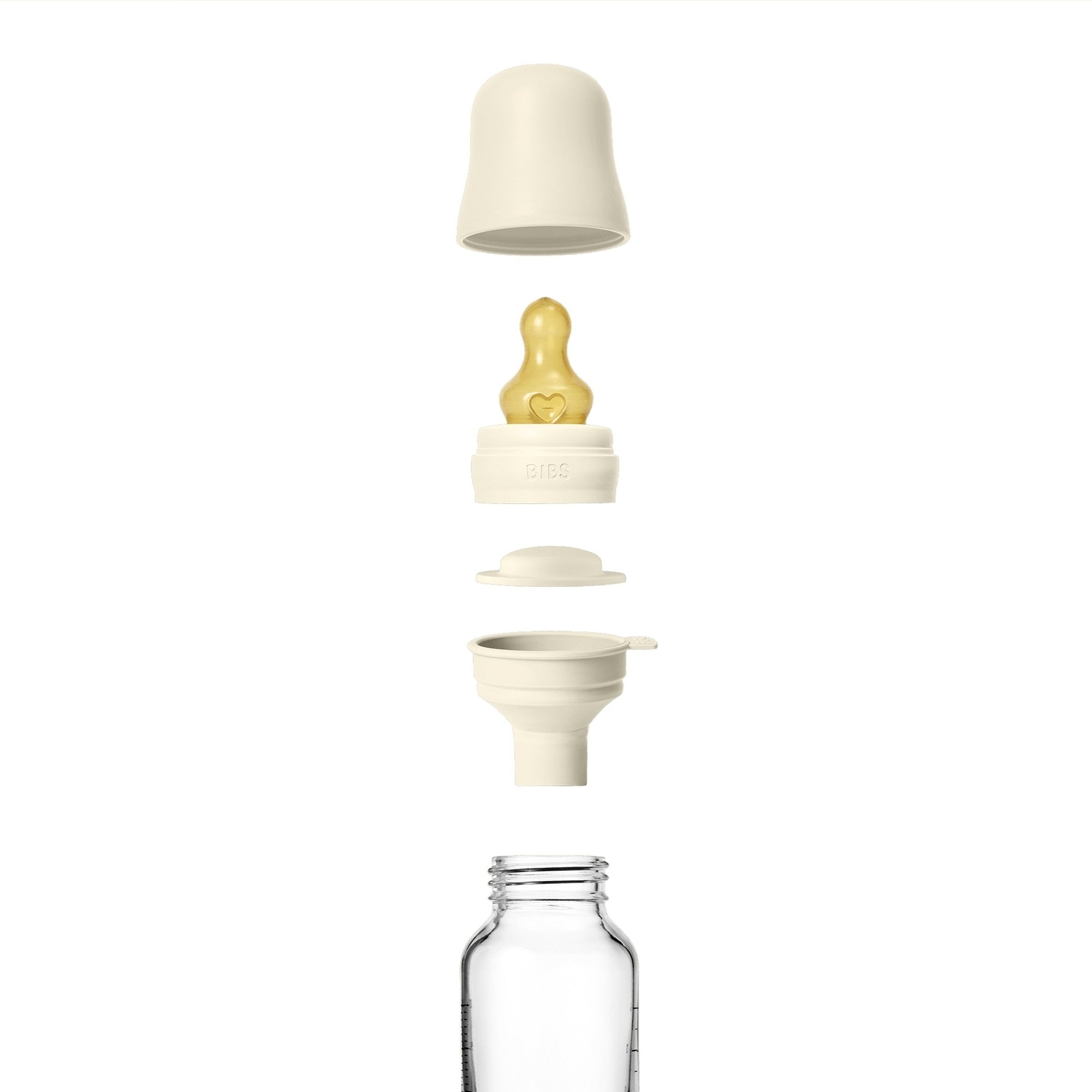 BIBS Glazen Fles - Ivory-