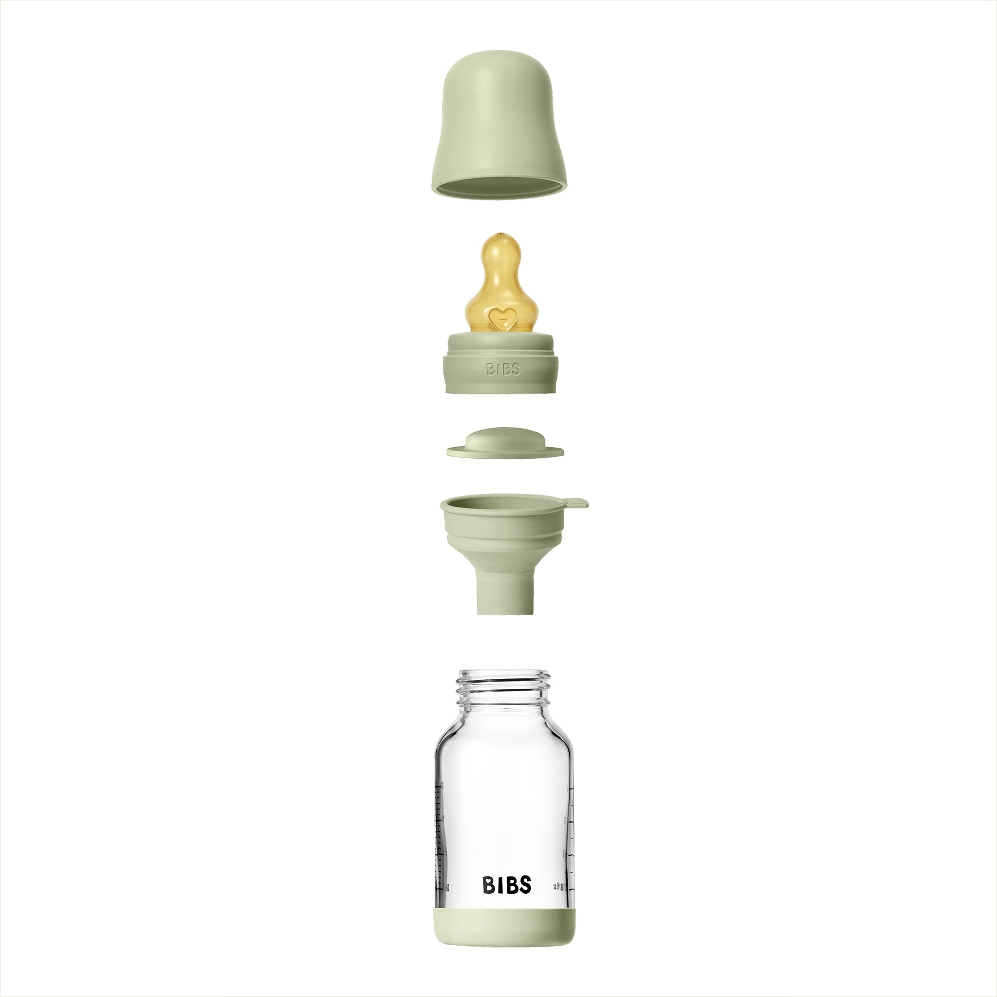BIBS Glazen Fles - Sage-