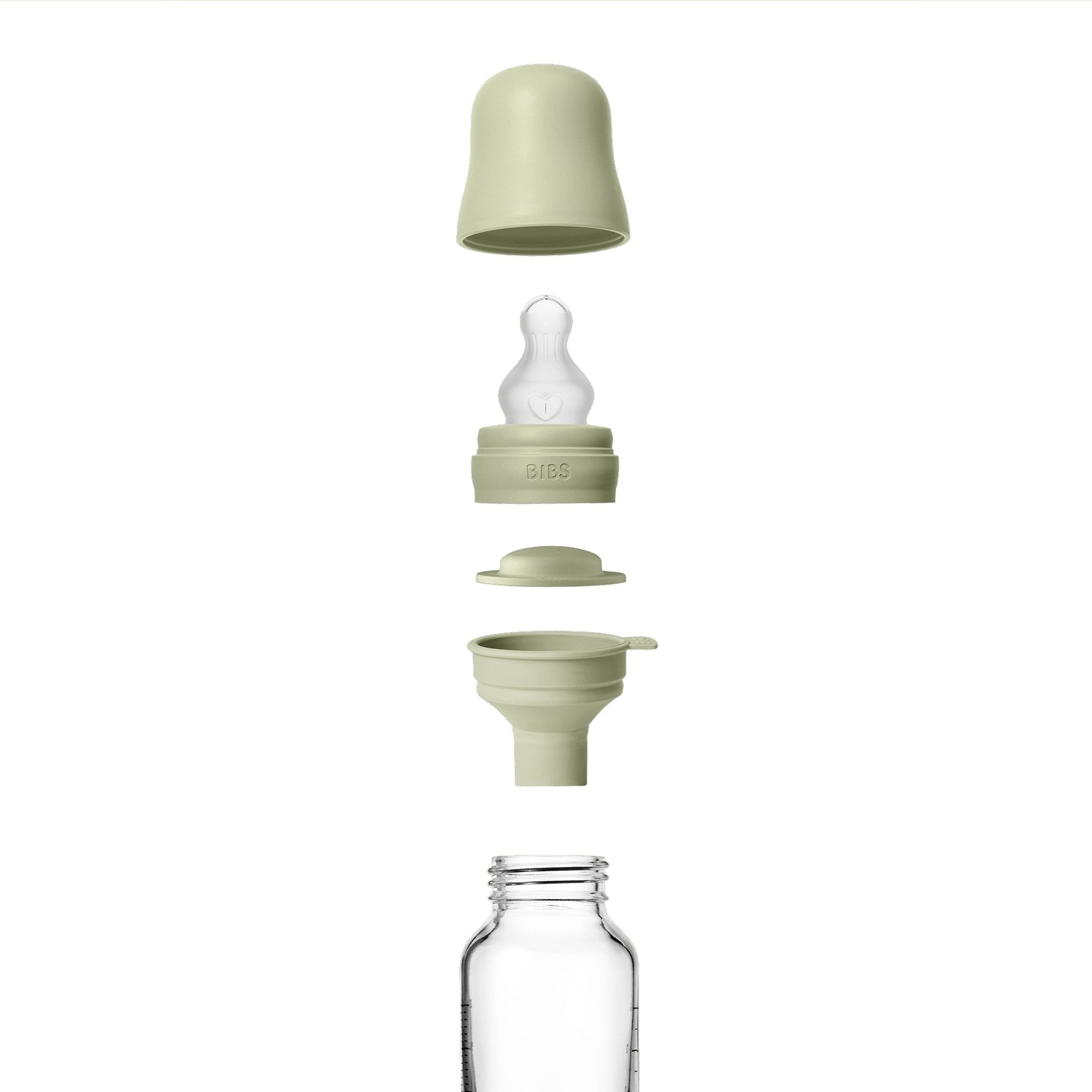 BIBS Glazen Fles - Sage-