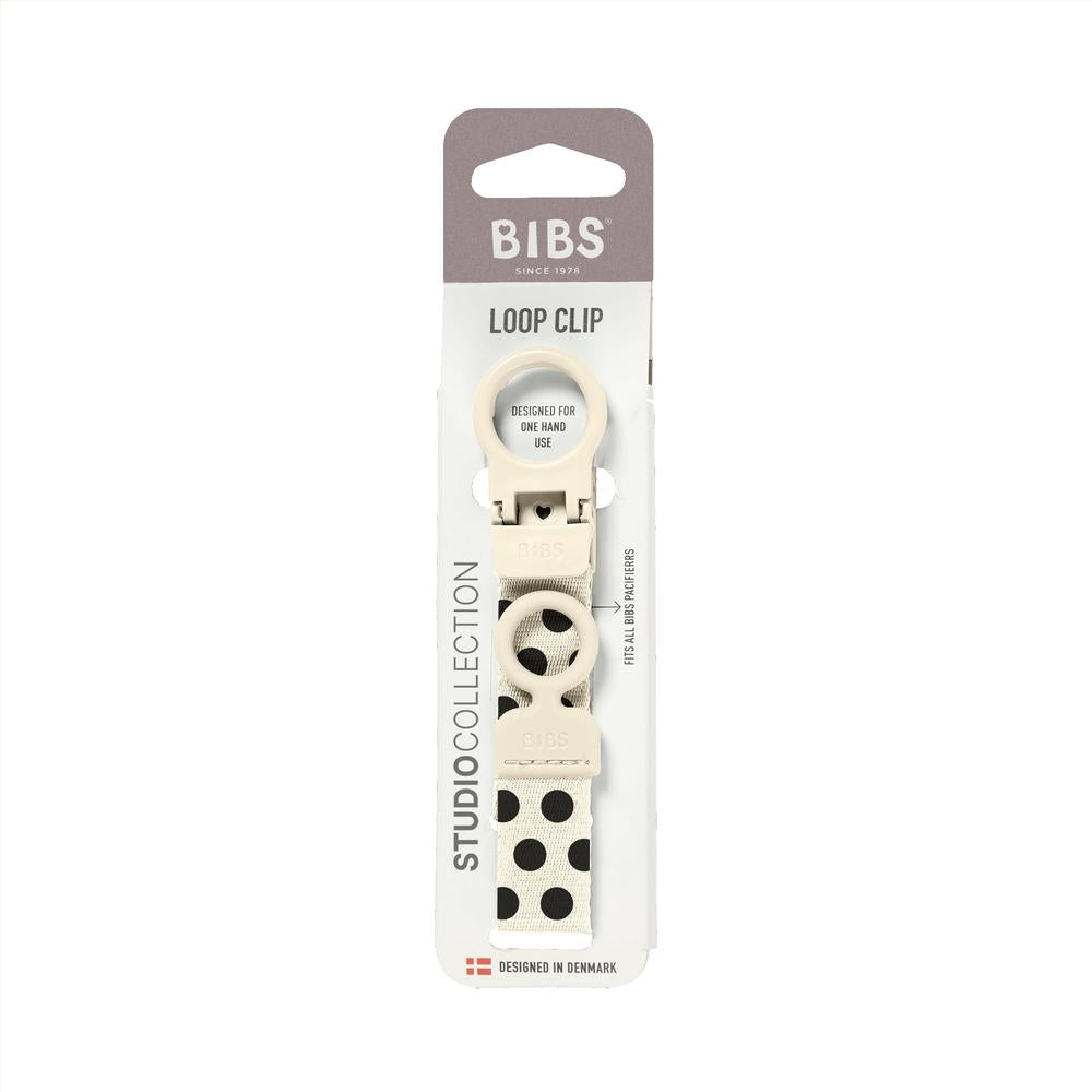 BIBS Speenkoord Loop Polka - Ivory/Black-