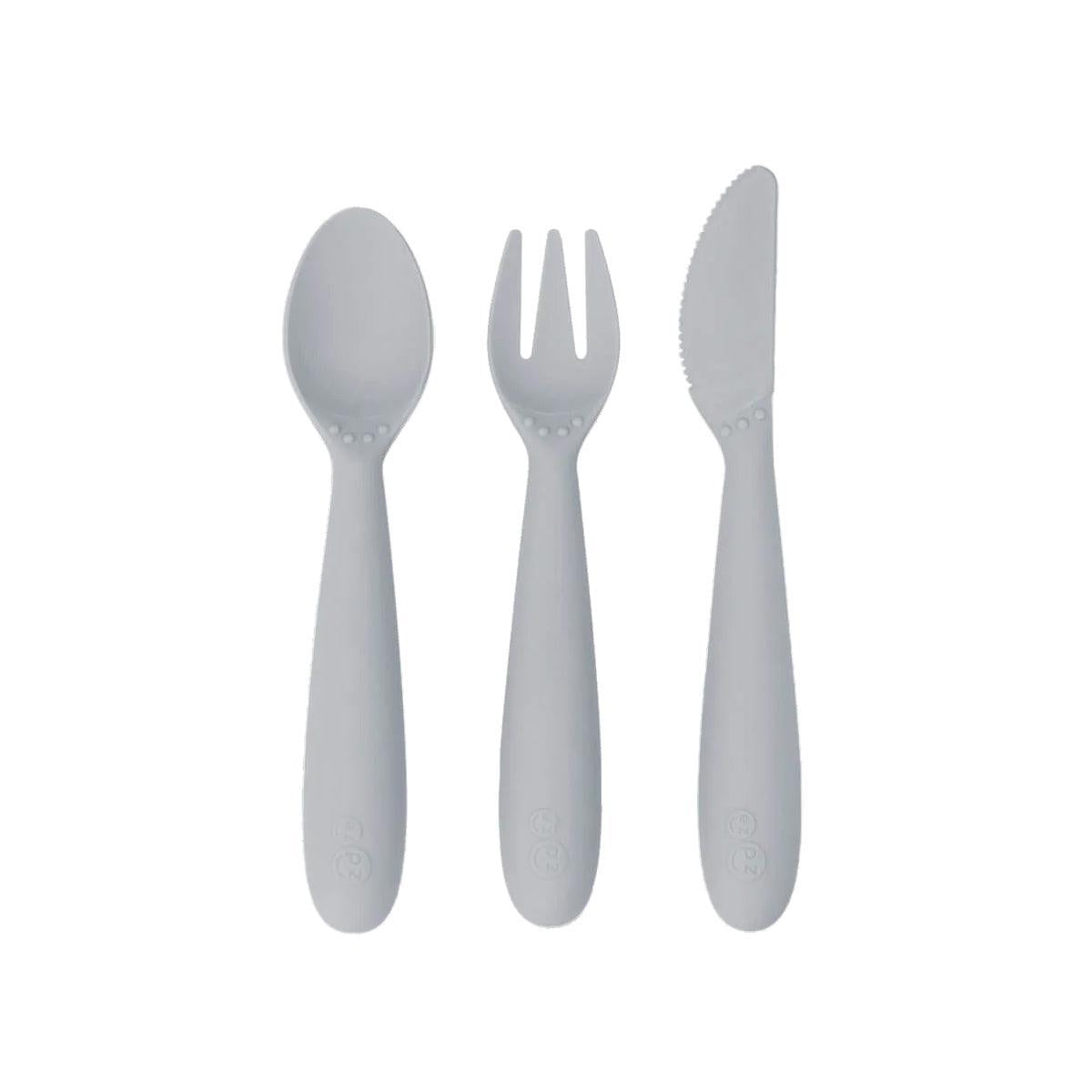 EZPZ Happy Bestek Set - Pewter-