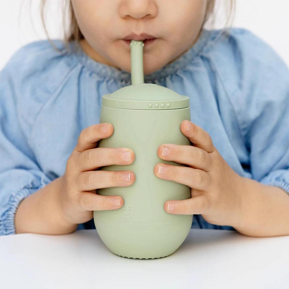 EZPZ Happy Cup + Straw Training System - Sage-