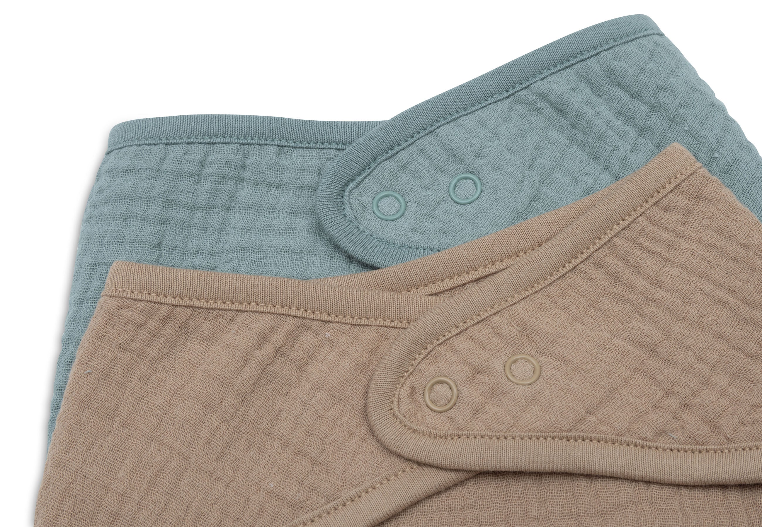 Jollein Bandana Slabbetje - Sea Green/Biscuit 2-pack-