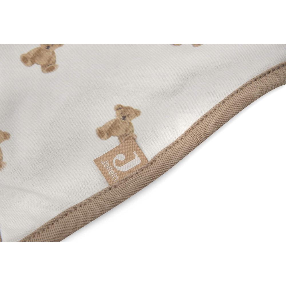 Jollein Bandana Slabbetje - Teddy Bear GOTS 2-pack-