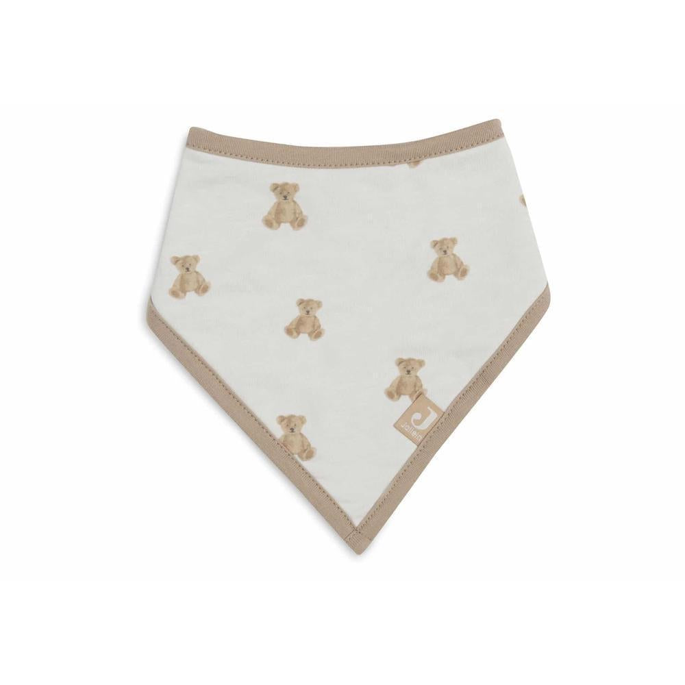 Jollein Bandana Slabbetje - Teddy Bear GOTS 2-pack-