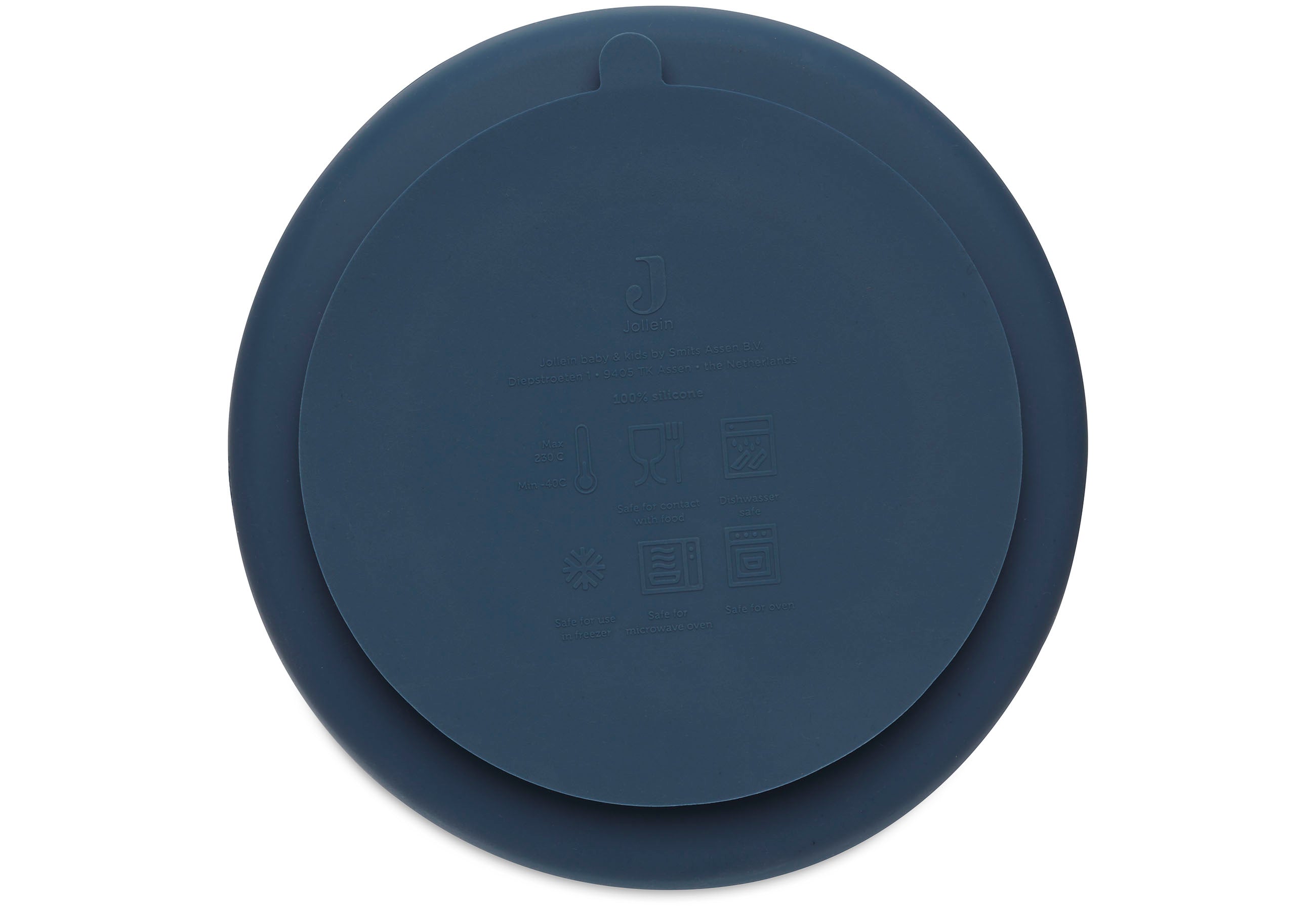 Jollein Siliconen Bordje Met Zuignap - Jeans Blue-